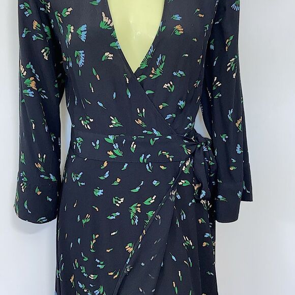 Ganni Dress Maxi Wrap Floral NWOT Size 4 - Picture 3 of 8